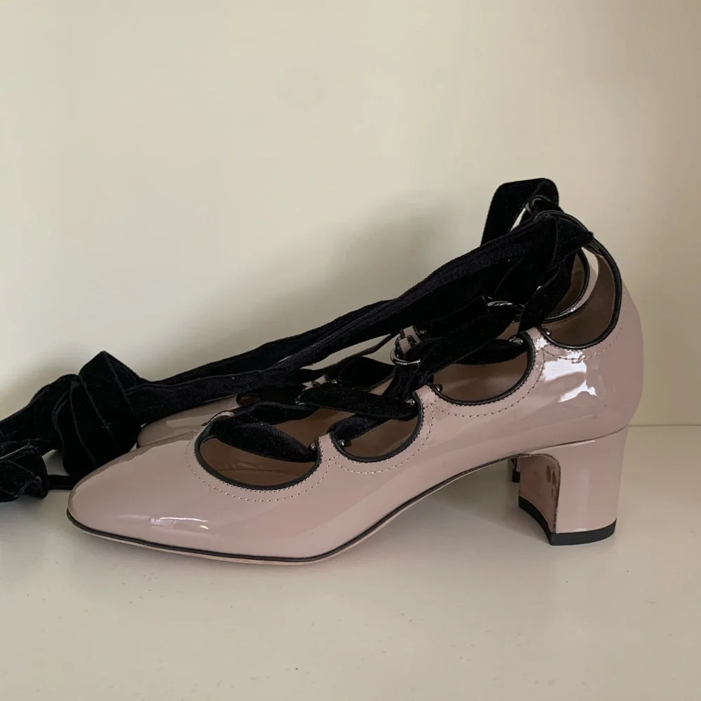 New Valentino ballerina patent heels